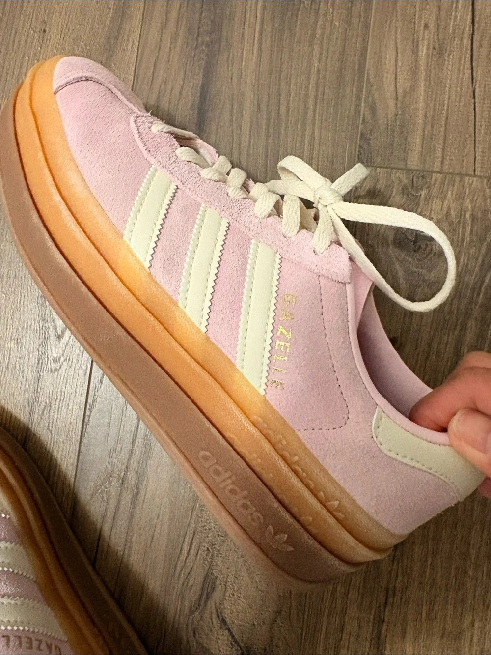 adidas Women’s Platform Gazelle Sneakers - Pink, Cream, Gum